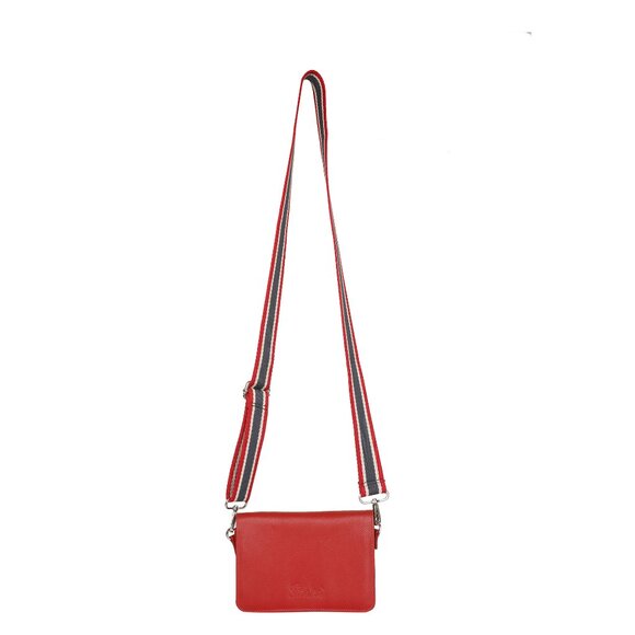 Leather Red Crossbody Shoulder Bag – Sling Messenger Bag for Work, Daily Use - Picture 10 of 10